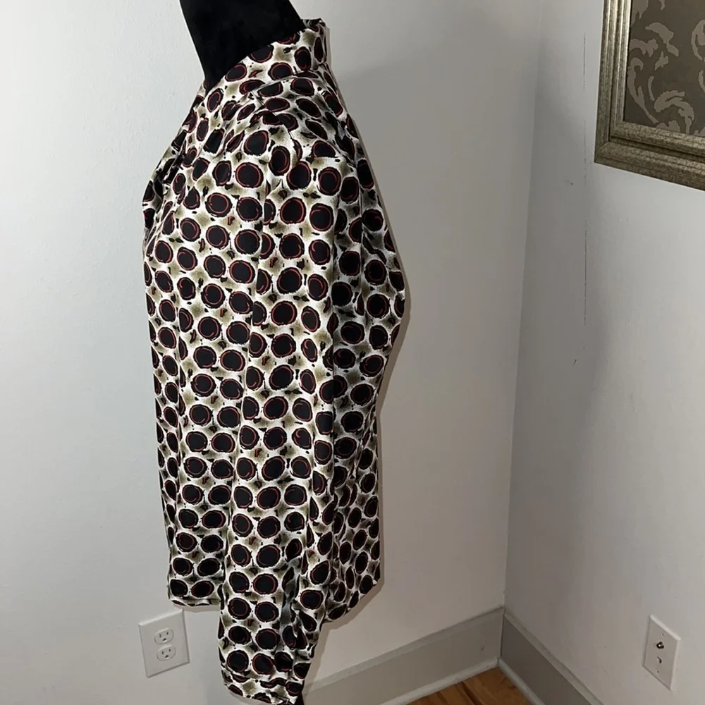 Impressions of California buttoned down long sleeves polyester shirt‎ blouse top